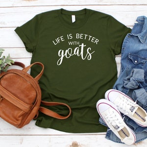 Life is Better with Goats shirt | Goat Mom | Crazy Goat Lady | Goat Owner | Goat Lover