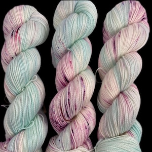 hand dyed yarn, 100g Skein, fingering weight, Yarn, Superwash, Speckled Yarn, Sock Yarn, multi colored