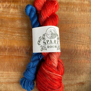 Handgefärbtes Sockengarn-Set – 100g + 20g Mini | Superwash Merino Nylon | Indie Dyed Fingering Cotton Garn zum Stricken & Häkeln