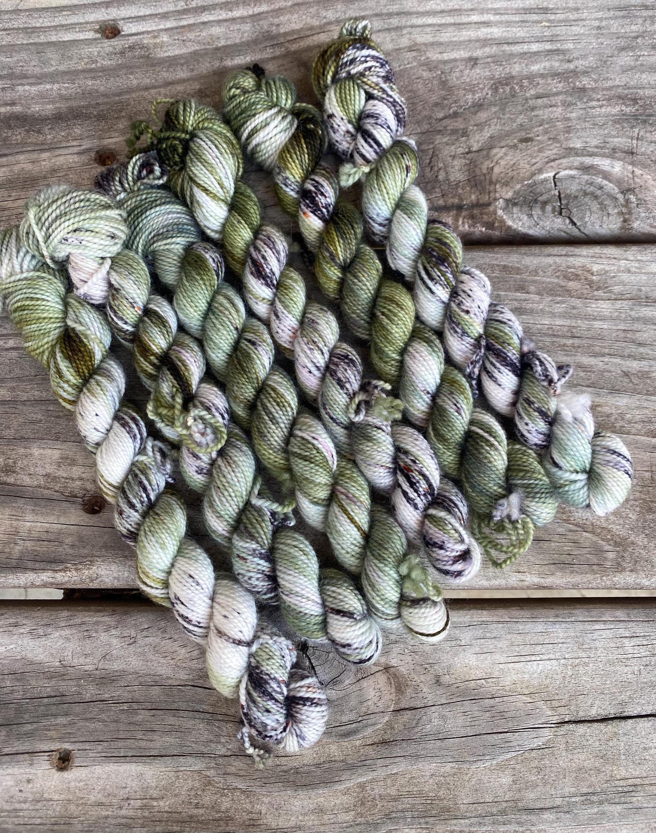 Hand Dyed Mini Skein: Superwash Merino Wool Blend Sock Yarn
