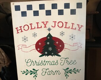 Holly Jolly Christmas Tree Farm 12 x 20