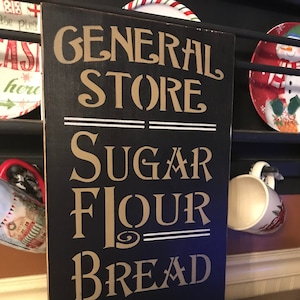 General Store Primitive Wood Sign 12 x 20