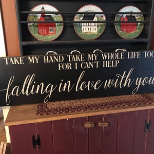 Take My Hand Primitive Wood Sign 12 x 48
