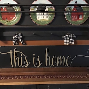 This Is Home Primitive Wood Sign 8 x 36