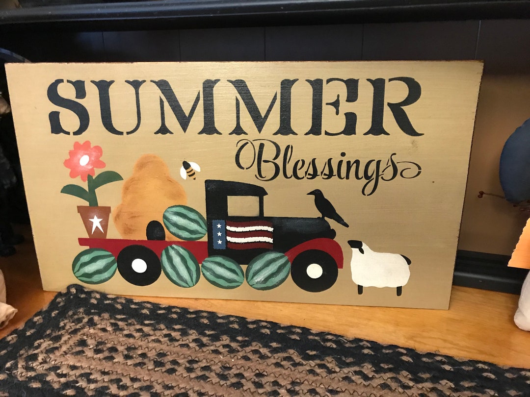 Summer Primitives Summer Primitive Wood Sign 12 x 20 - Etsy.de