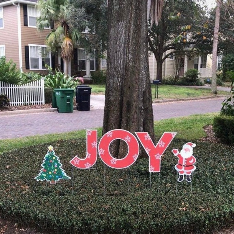 Christmas Yard Decoration JOY Outdoor Sign Yard Decoration Etsy