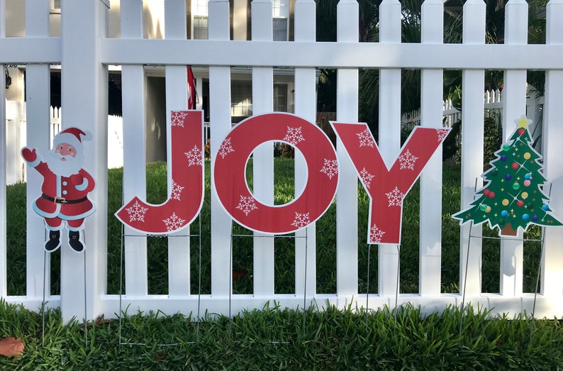 Christmas Yard Decoration JOY Outdoor Sign Yard Decoration Etsy