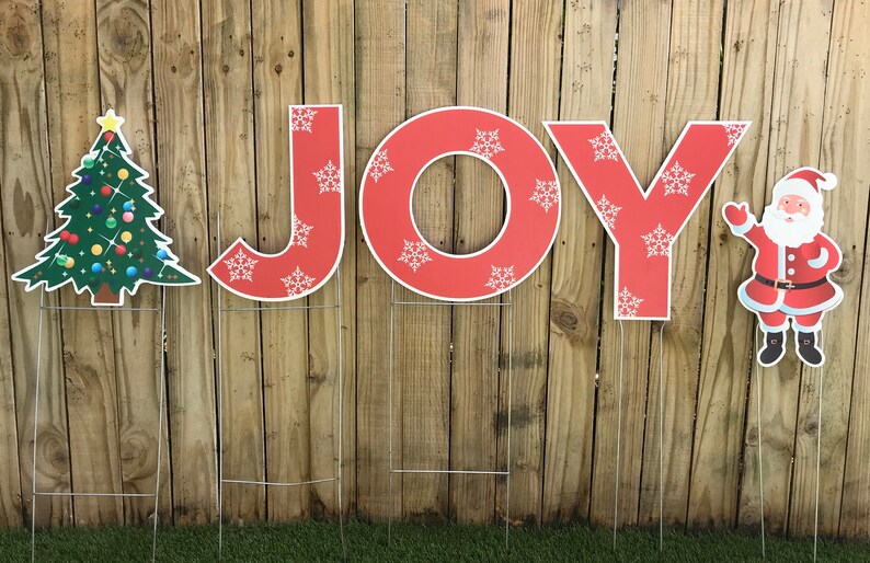 Christmas Yard Decoration JOY Outdoor Sign Yard Decoration Etsy