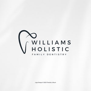 Family Dentistry Logo Design - Ganzheitliches Zahnarzt Büro Logo - Zahn Logo - Personalisierbar - Social Media & Print Designs inklusive