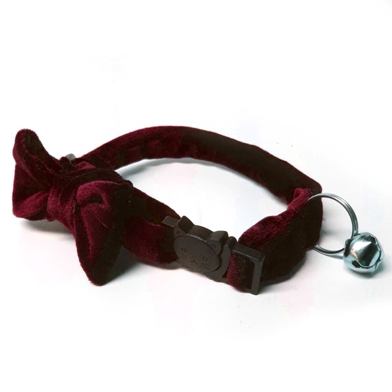 red velvet cat collar