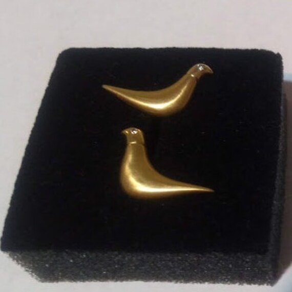Gold Earrings 14k Bird