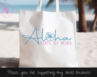 Aloha State of Mind SVG, Hawaii Beach Vibes Cut File (Digital Download)