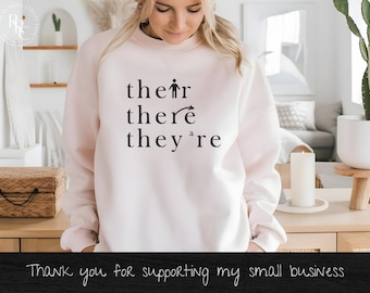 Their There They're SVG, Funny Teacher Shirt, Grammar Police PNG
