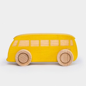 Wooden Toy Car Yellow, Toddler Toys, Personalized Car, Custom Baby Boy Gift, Montessori Toys, Keepsake Gifts For Kids, First Christmas Gifts