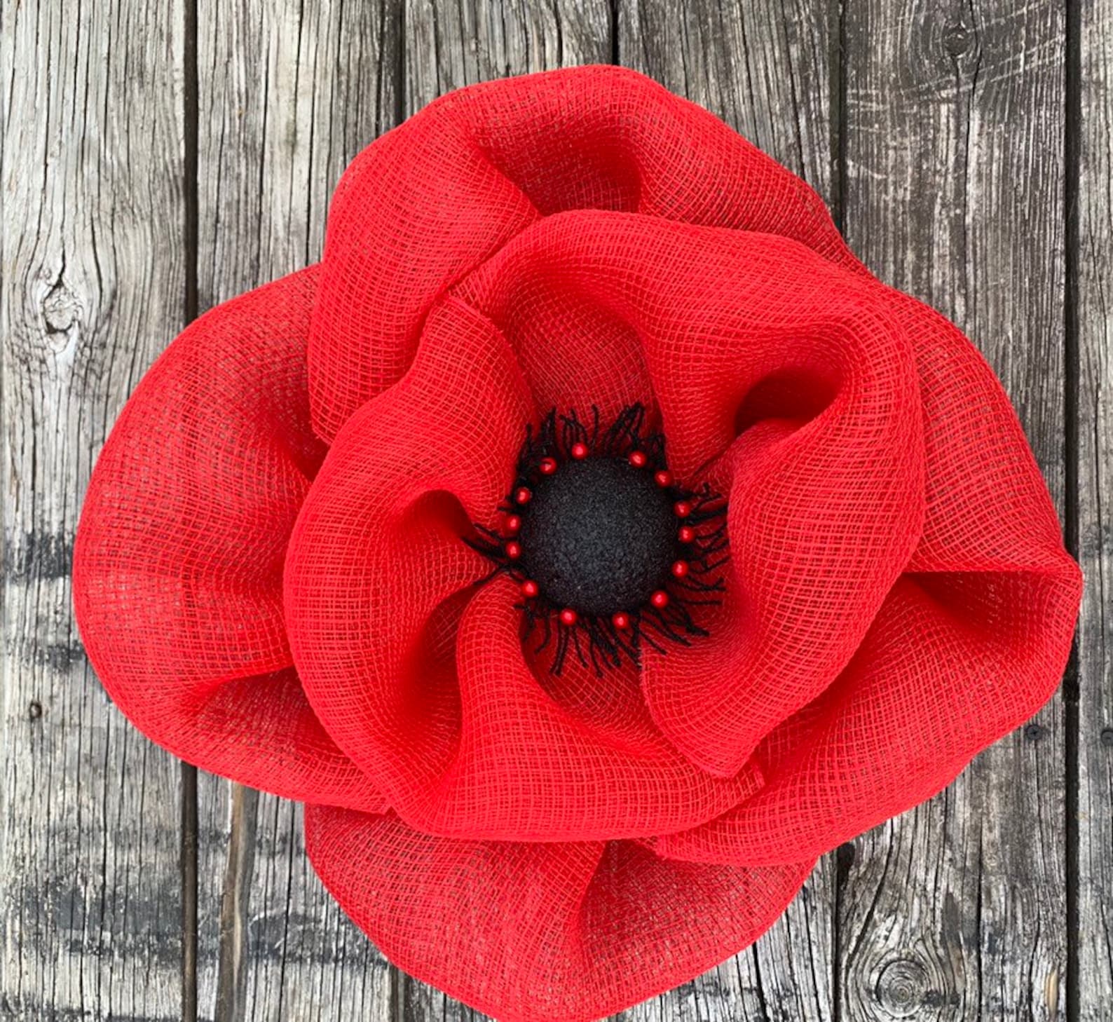 Poppy Flower Wreath for Front Door Summer Wreath Country Etsy