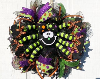 Spider Wreath, Halloween Spider Wreath, Halloween Wreath, Fall Wreath, Spider Web Wreath,  Halloween Front Door, Halloween Spider Decor