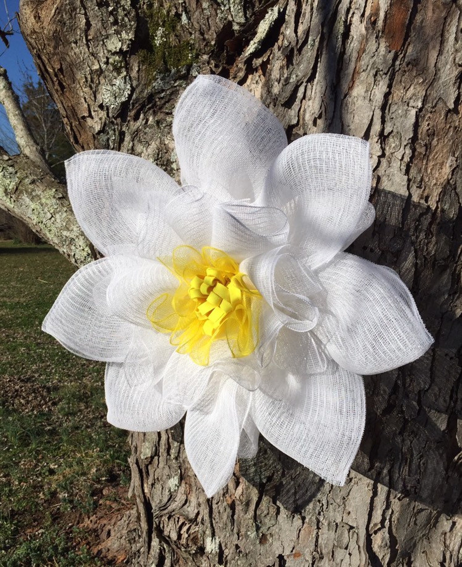 Daffodil Flower Wreath for front door Spring Wreath Summer Etsy