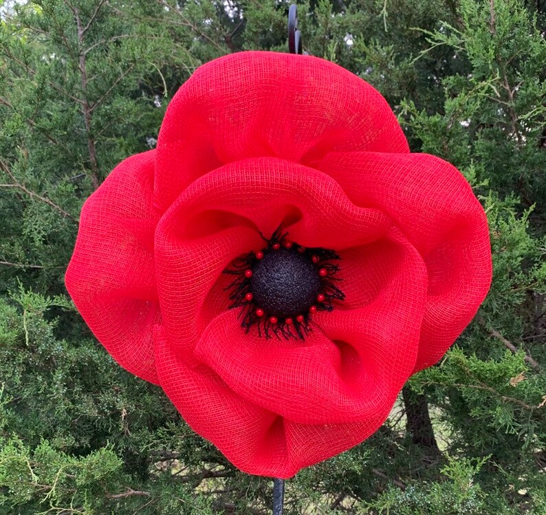 Poppy Flower Wreath for Front Door Summer Wreath Country Etsy
