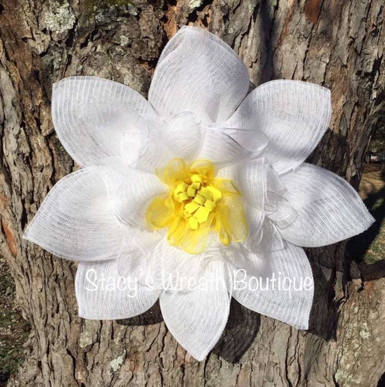 Daffodil Flower Wreath for front door Spring Wreath Summer Etsy