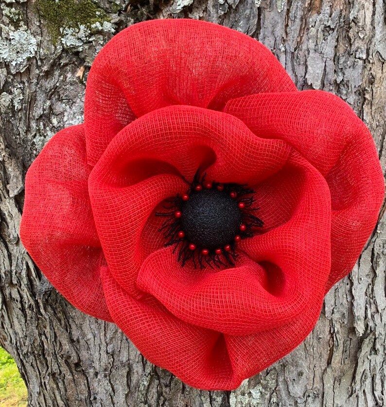 Poppy Flower Wreath for Front Door Summer Wreath Country Etsy