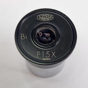 Ocular para microscópio Olympus P15x Bi, montagem em tubo de 23 mm, em ótimo estado