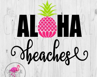 Aloha Strände Svg-Datei "," Aloha Strände Ananas schneiden Datei "," Aloha Strände Ananas Schaltung Datei "," Aloha-Strände-Ananas-Kontur-Datei