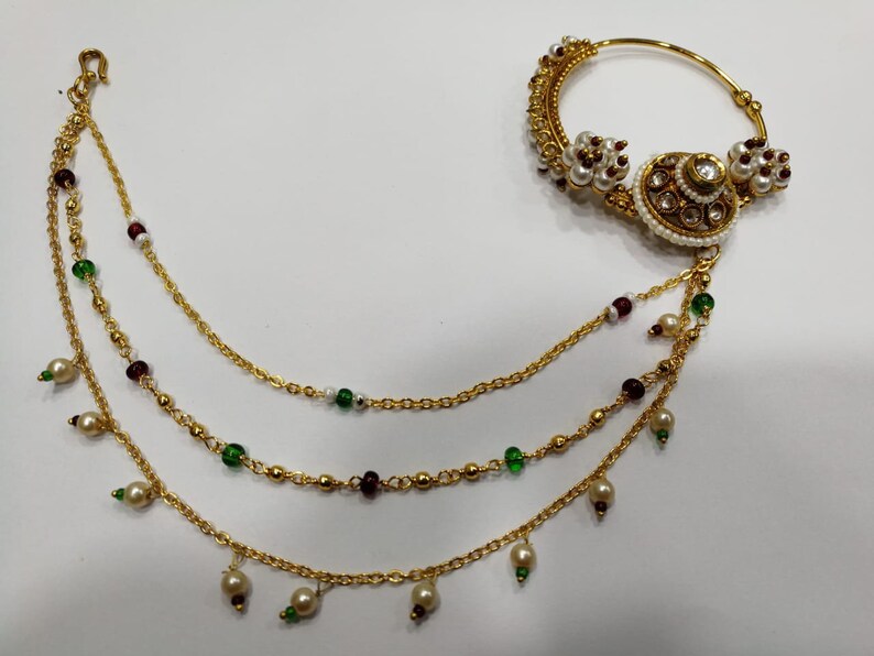 INDIAN NATH Bridal Indian Nath|Nose Ring Jewelry set|Bridal Jewelry|Bollywood Jewelry|Nose Ring