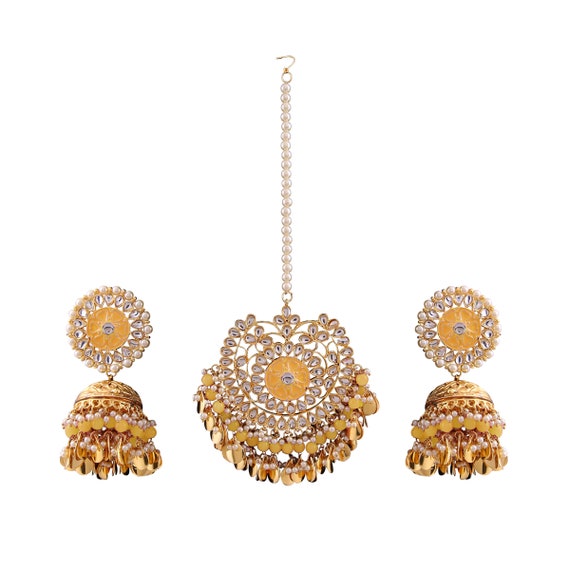 Traditional Earring & Maangtikka Set For Women jewellery set