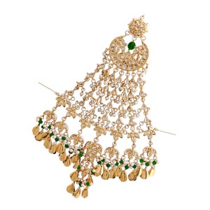 Kundan Jhoomer for women/Indian Jewelry/Muslim Jewelry/ Pearls Passa Jhoomer Jewelry
