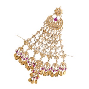 Kundan Jhoomer for women/Indian Jewelry/Muslim Jewelry/ Pearls Passa Jhoomer Jewelry