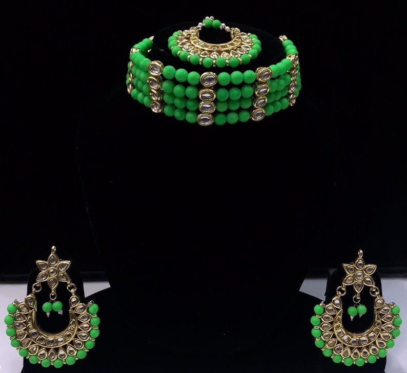 INDIAN KUNDAN NECKLACE Kundan Necklace Set,Indian Jewelry,Bridal Jewelry,Bollywood,Ethnic,Wedding Necklace Jewelry Earrings Jewelry