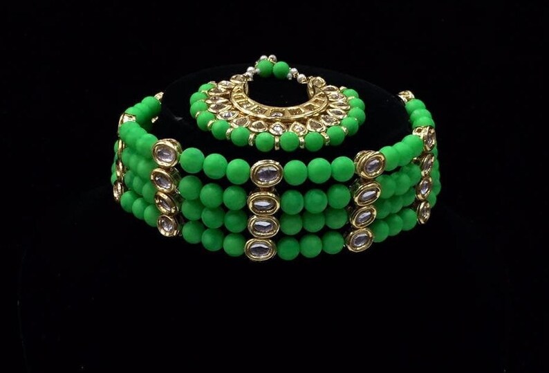 INDIAN KUNDAN NECKLACE Kundan Necklace Set,Indian Jewelry,Bridal Jewelry,Bollywood,Ethnic,Wedding Necklace Jewelry Earrings Jewelry