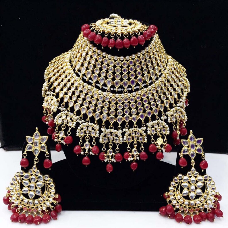 INDIAN KUNDAN NECKLACE Kundan Necklace Setindian Etsy