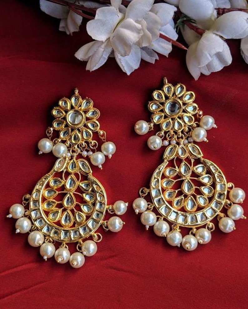 KUNDAN EARRINGS|Meena Kundan Designer Bridal Wedding Kundan Earrings Jewellery set For Women|ethic Jewelry|Kundan Ethic Earrings
