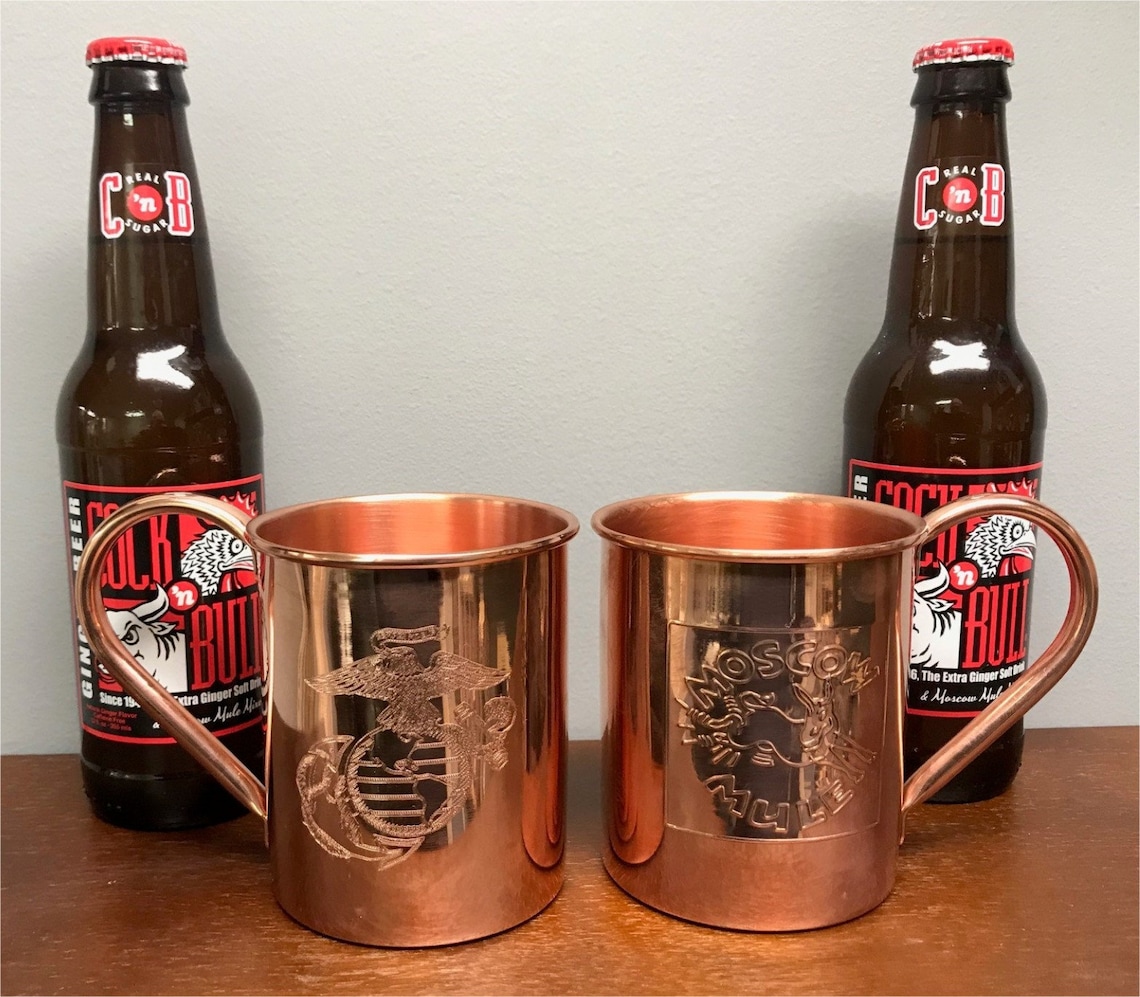 Marine Corps Engraved Moscow Mule Mugs Embossed Mule Etsy
