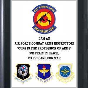 The USAF Combat Arms Instructor Creed Plaque,USAF Plaque,Military Plaque,Retirement Plaque,Promotion Gift,PCS Plaque,Going Away Gift