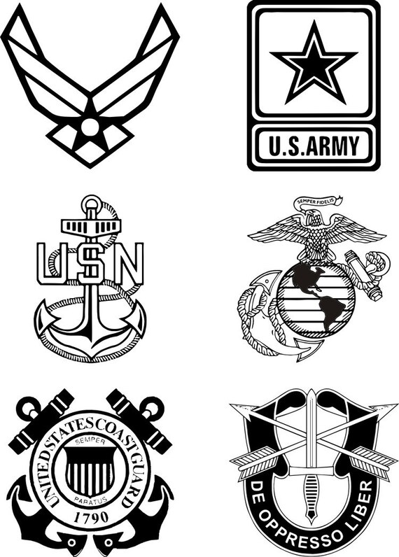 Sous-verres de l'armée - Lot de 4, cinq styles différents
