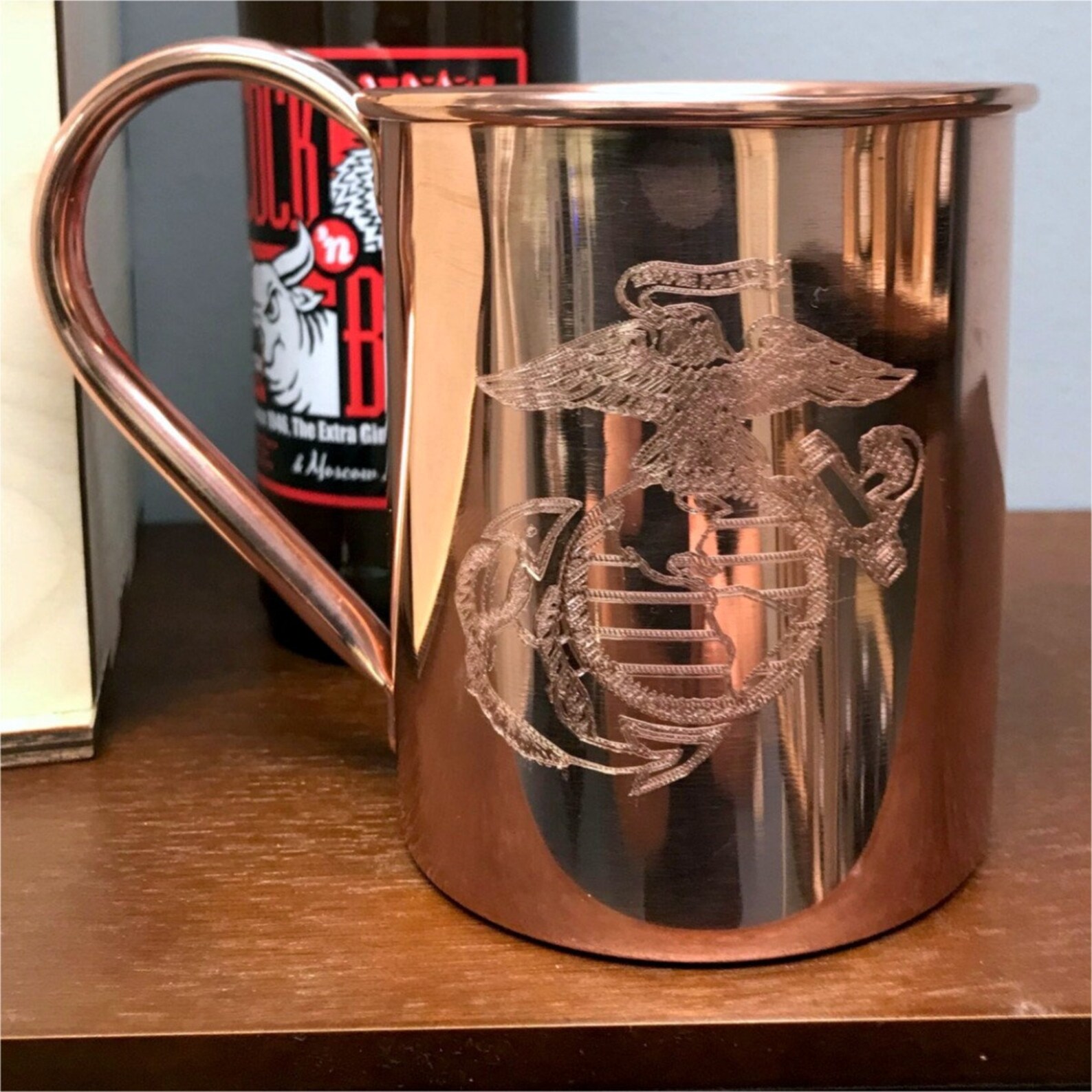 Marine Corps Engraved Moscow Mule Mugs Personalized Moscow Etsy