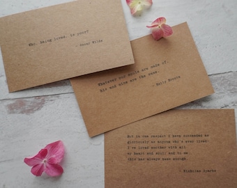 Downloadable Literary Love Quotes: Vintage Typewriter Font (PDF)