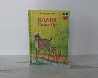 Bambi Grows Up, 1979, First American Edition, Vintage Disney Book, Children's Picture Book, Baby Shower Gift, Book Gift