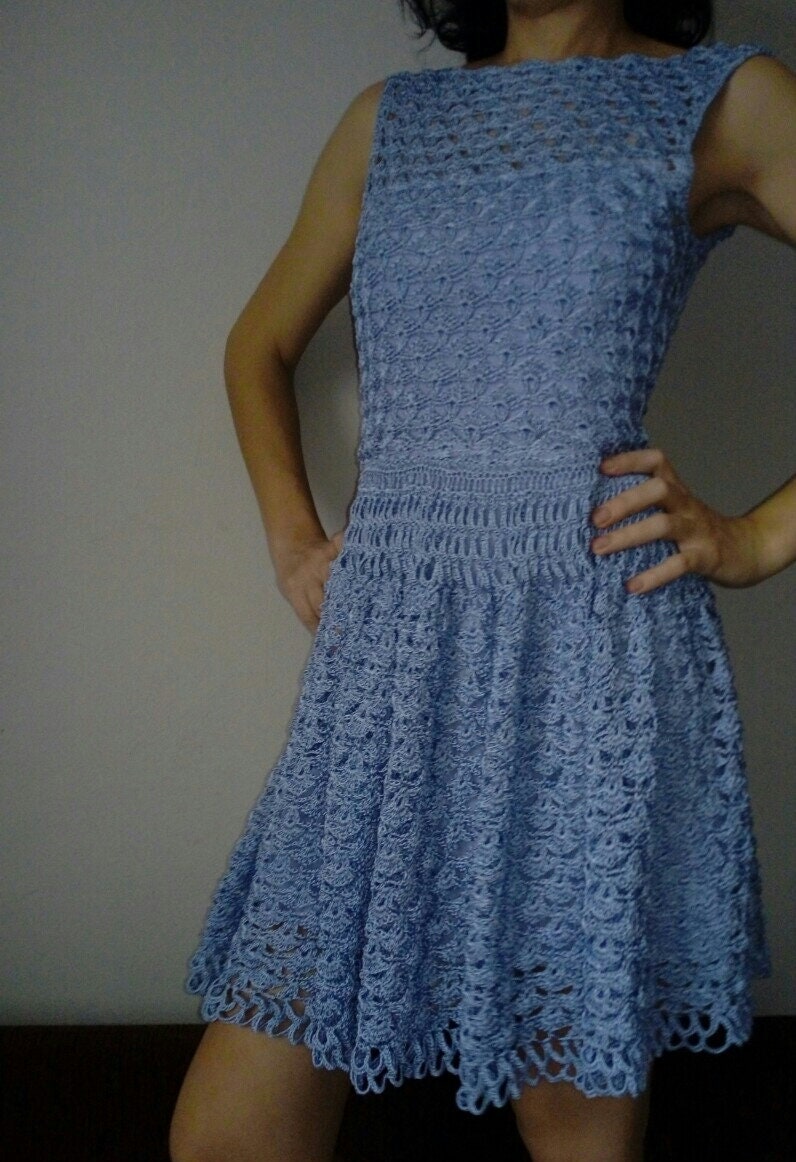 Sexy Dress Silk Crochet Dressblue Crochet Dressss Boho - Etsy