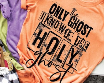 The only ghost I know, holy ghost, halloween shirt, funny shirt, sarcastic halloween fun fall, christian, religious, mom shirt, gift for her