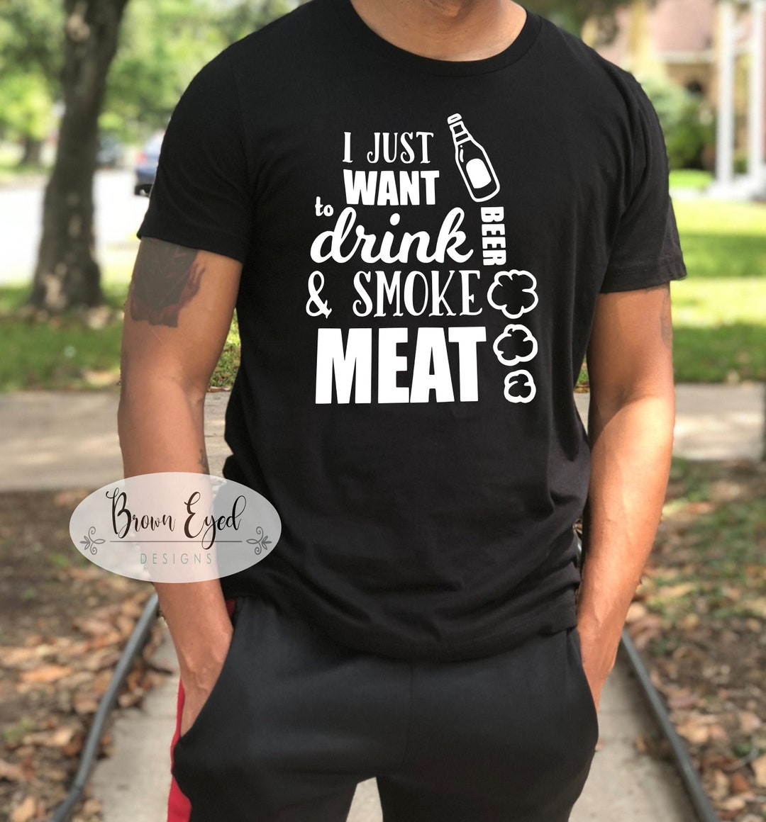 Dad Shirt, Smoke Meat, Grilling Shirt, Beer, Father's Day, Dad Gift, Father  Gift, Men's Funny Shirt 