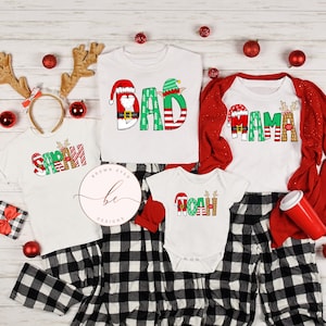 Family Christmas shirts, Matching family shirts, Family PJ shirts, Matching Christmas shirts, santa letters, personalized shirt, mom gift