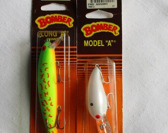 Vintage, lot, 4, bombardier, manivelles, basse, pêche, leurre
