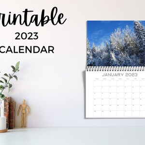 beautiful printable 2023 wall calendar - floral and nature theme wall calendar