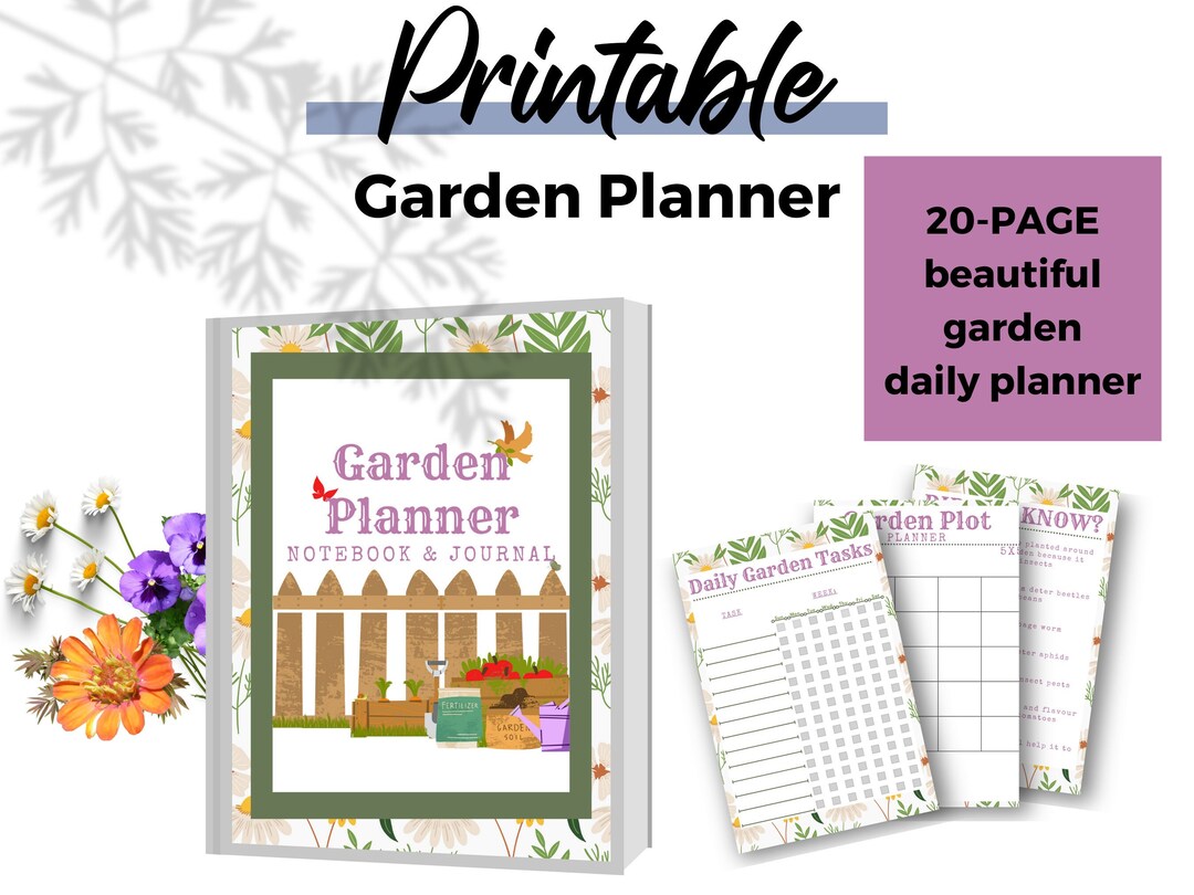 Printable Garden Planner Focus on Daily Tasks - Etsy