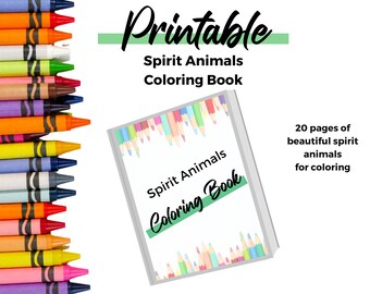 printable spirit animals coloring book
