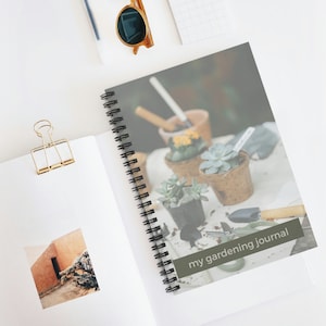gardening journal lined spiral notebook