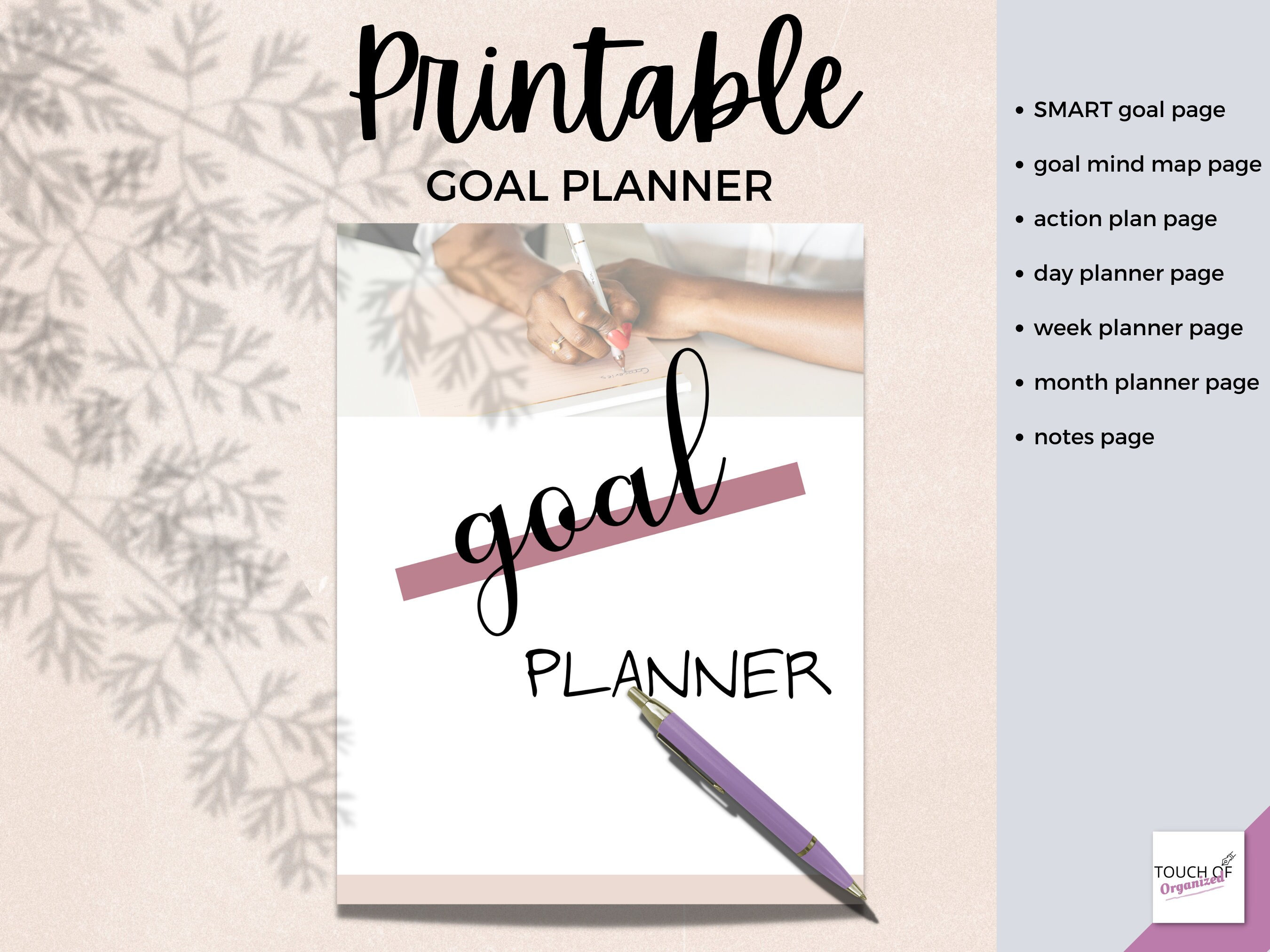 Printable SMART Goal Planner: Mind Map & Action Plan (PDF)